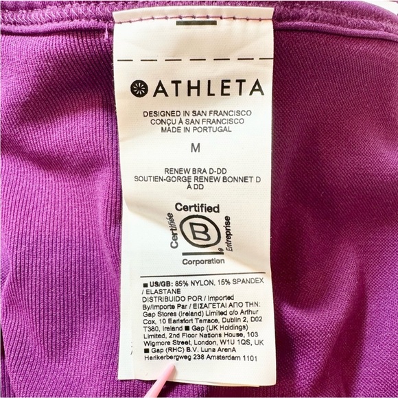 Athleta Renew Bra D-DD Cups, Exotic Fuchsia Pink Purple - Picture 14 of 15